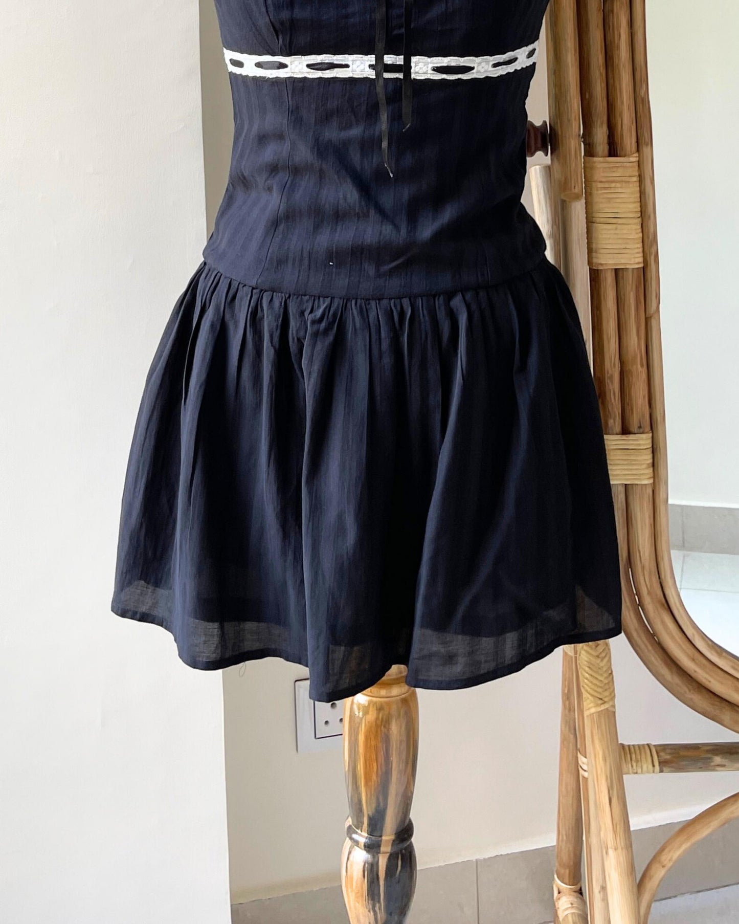 Ribbon Strapless Dress (S)