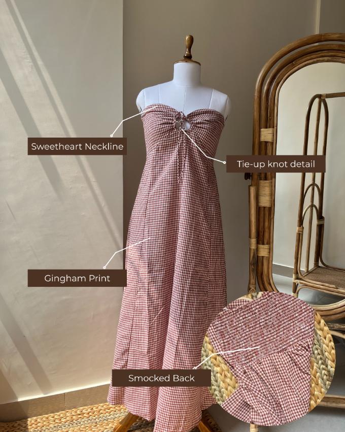 Espresso Gingham Dress