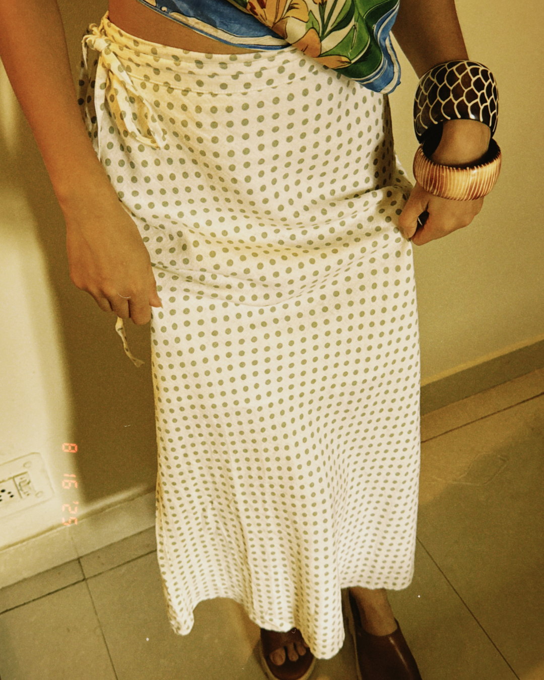 Mint Polka Skirt (XS&S)