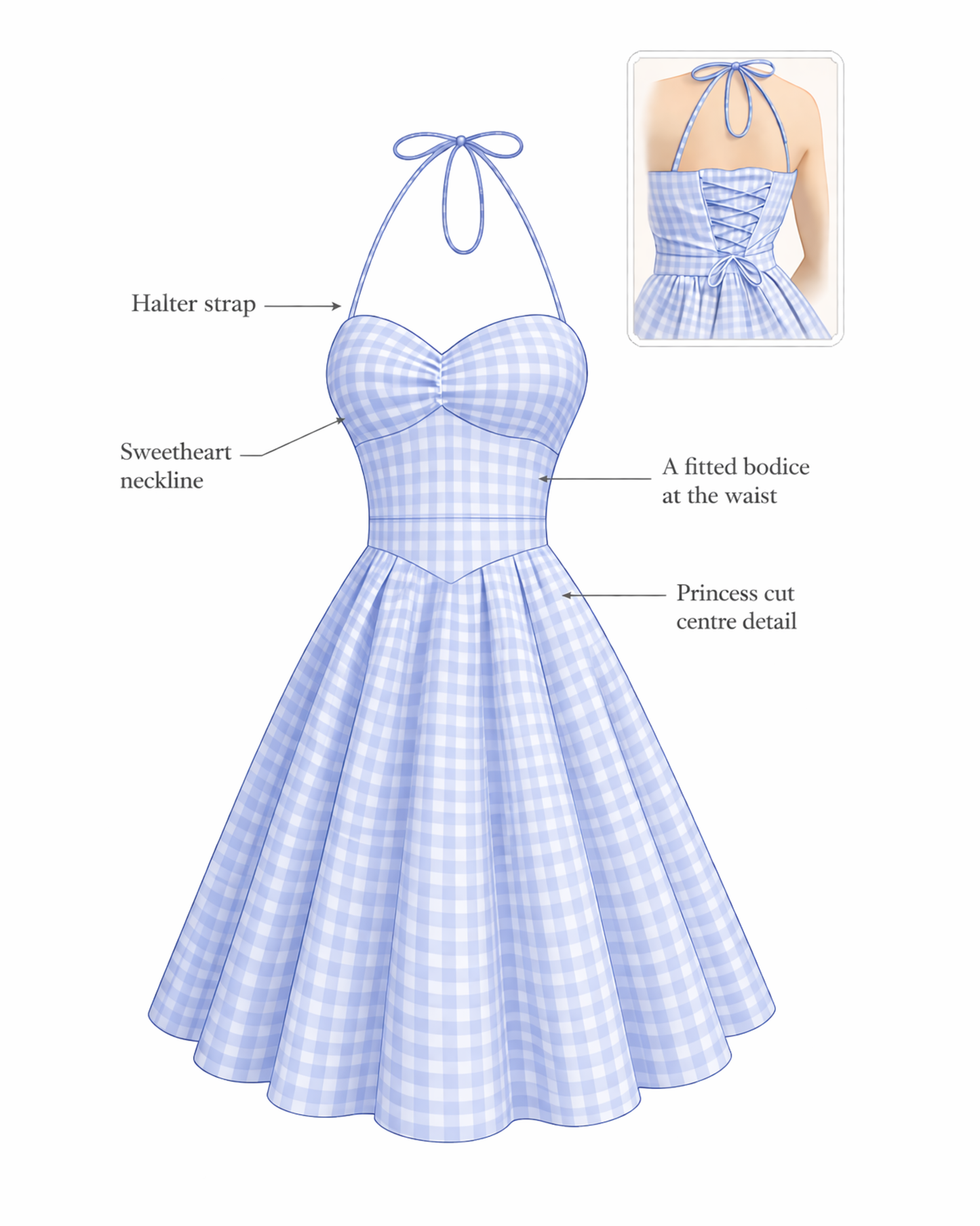 Blue me Away in Gingham