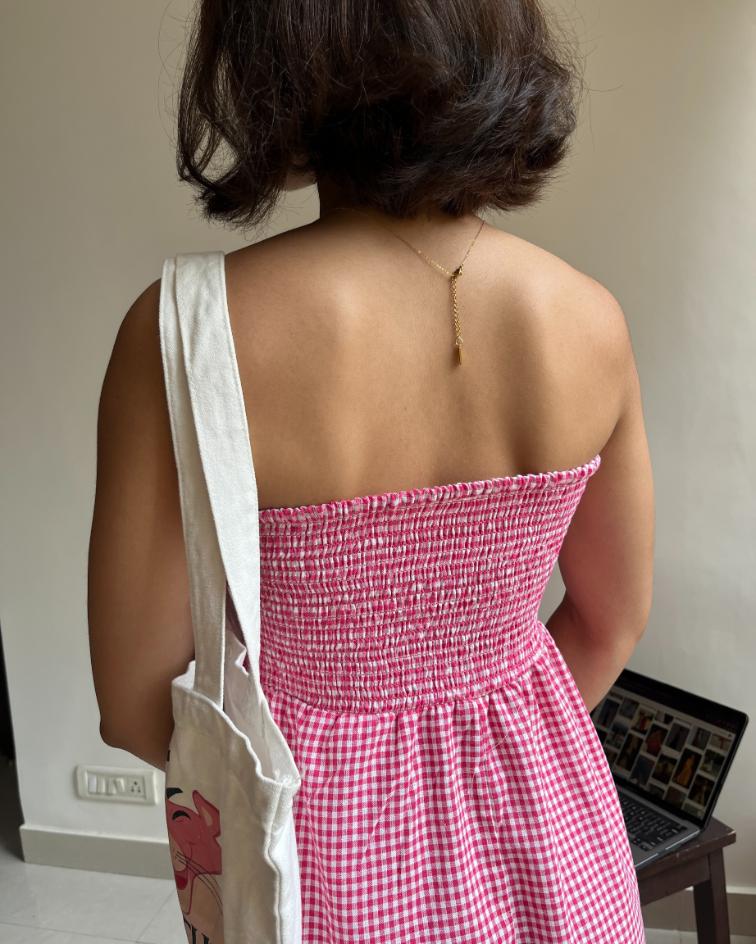 Hibiscus Gingham Dress