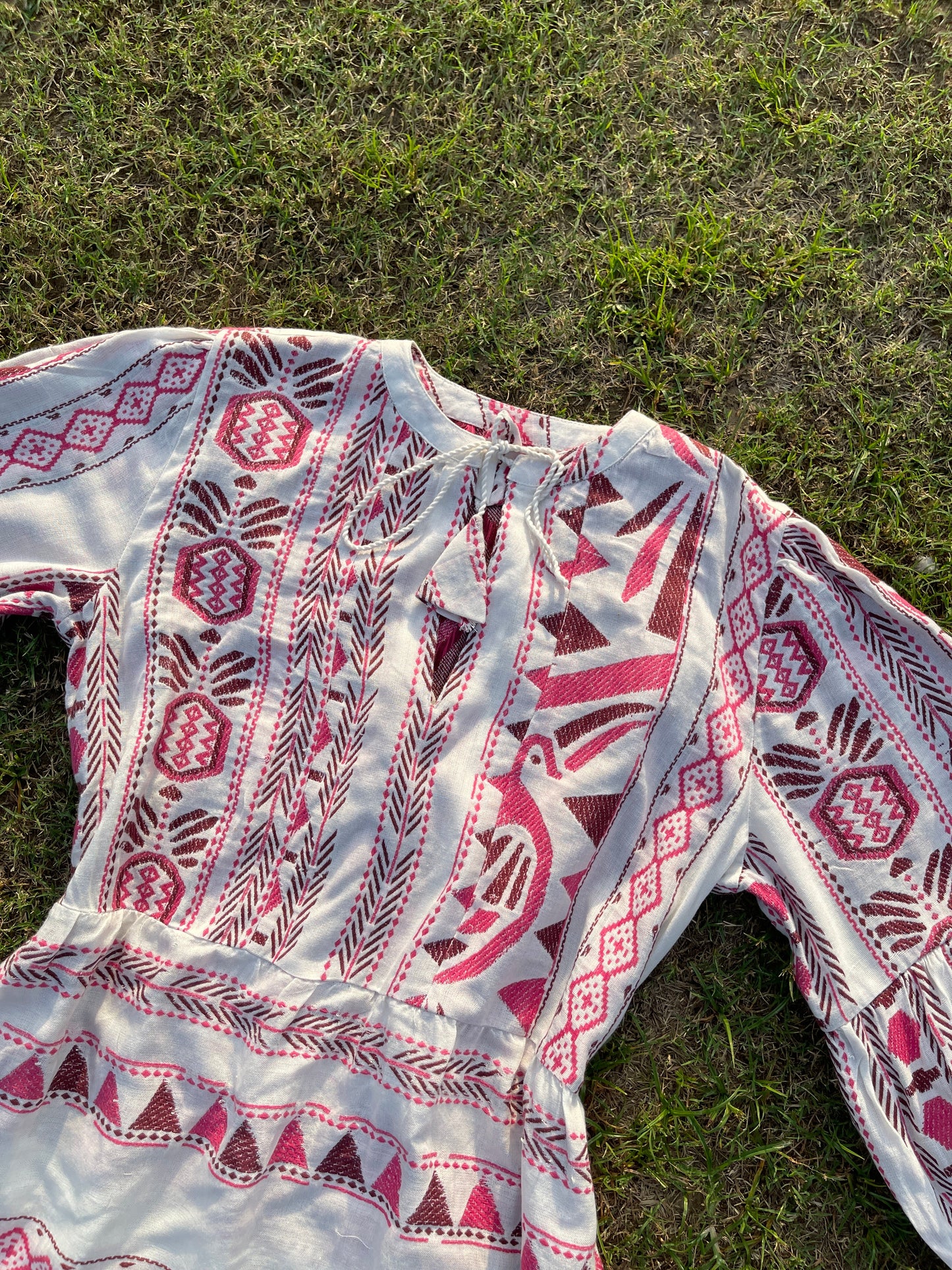 Crimson Folk Dress(L)