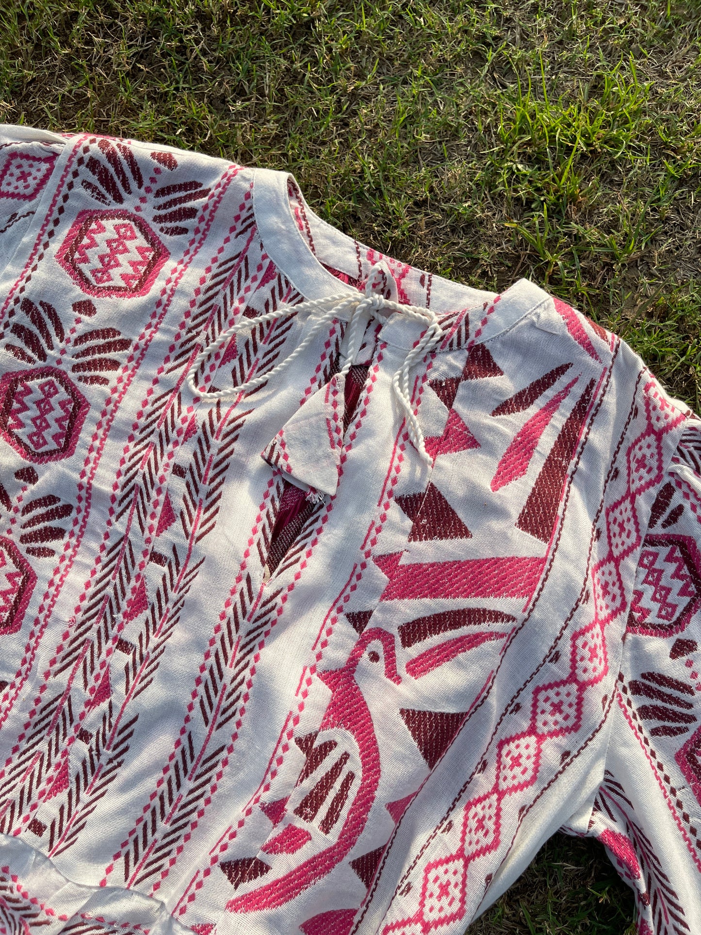 Crimson Folk Dress(L)