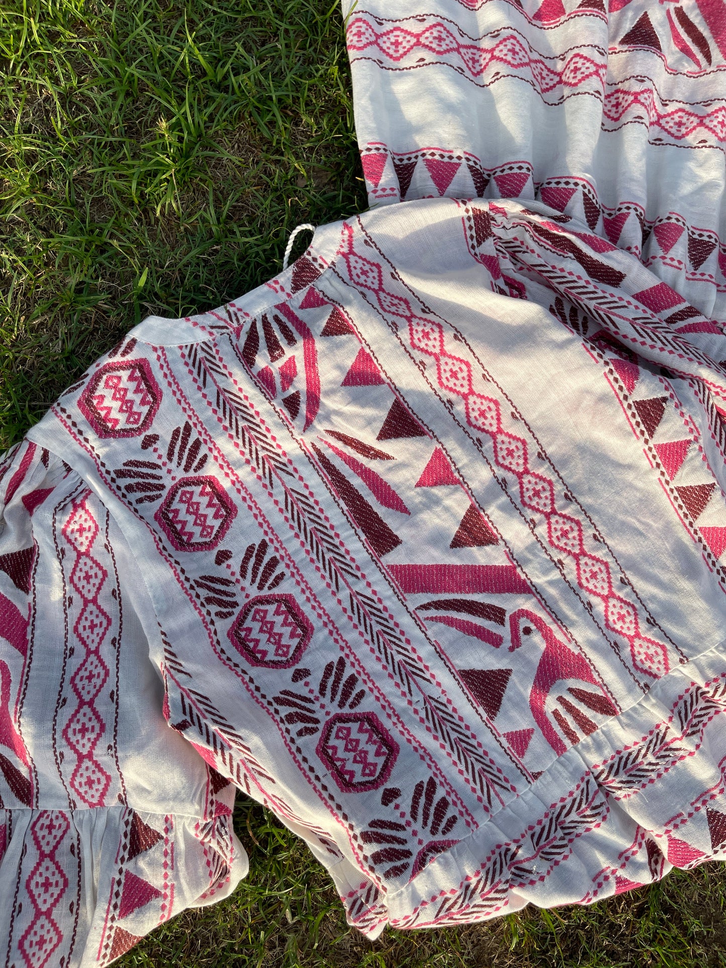 Crimson Folk Dress(L)