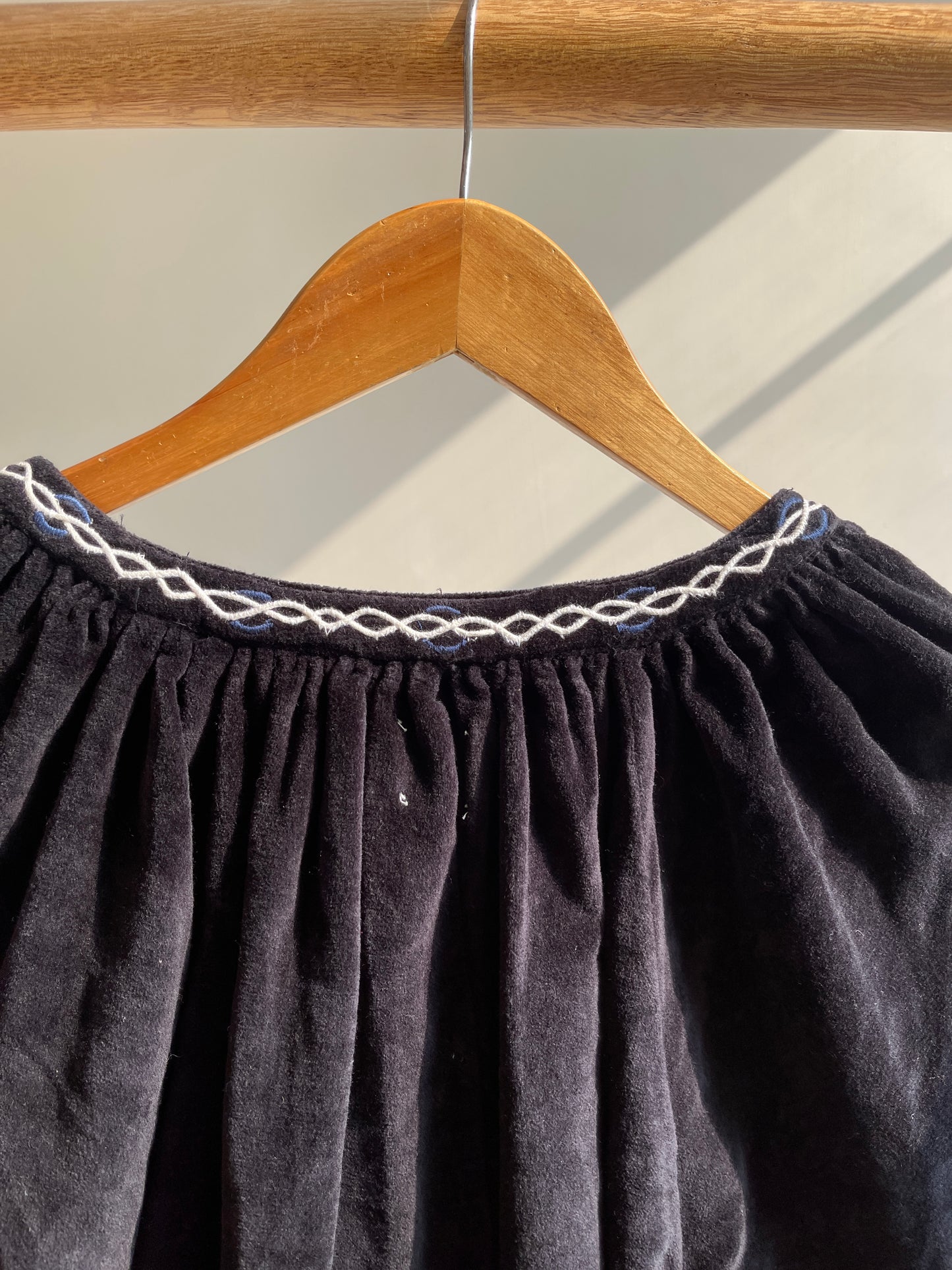 Midnight Bloom Boho Blouse (XXL)