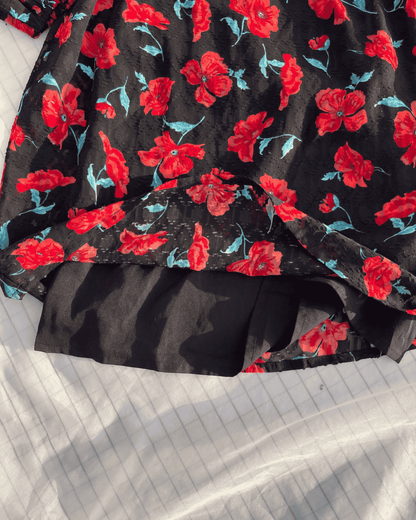 Crimson Bloom Dress