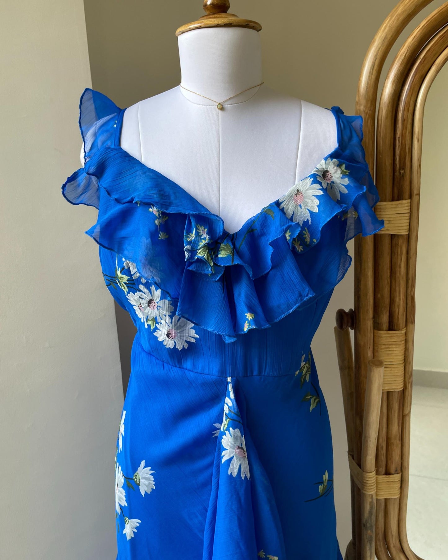 Summer Sky Ruffle Gown (L)