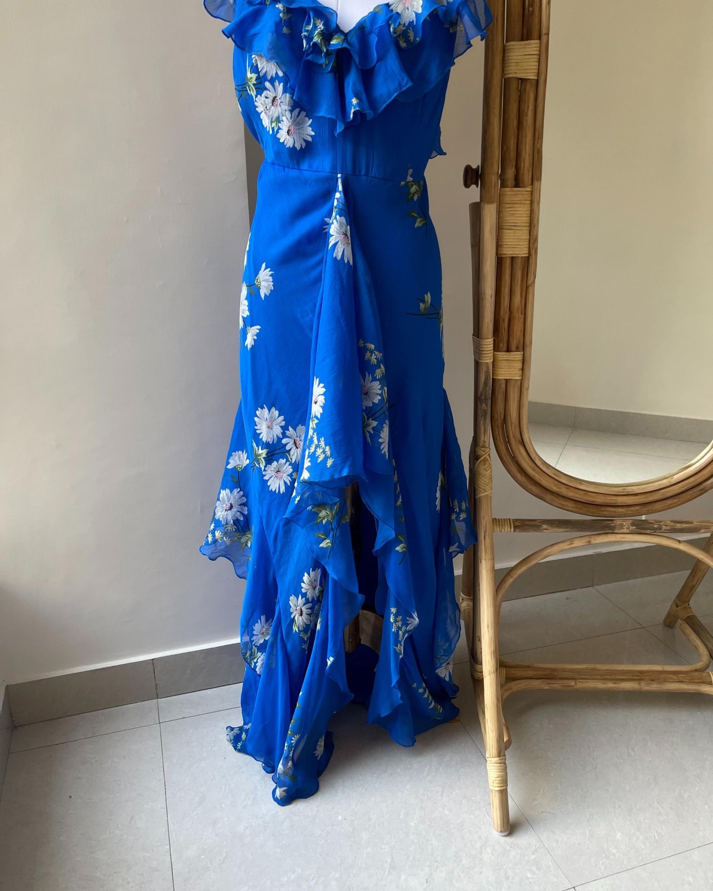 Summer Sky Ruffle Gown (L)