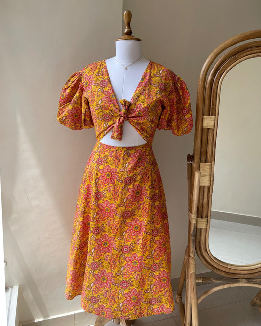Wild Marigold Cutout Dress (M)