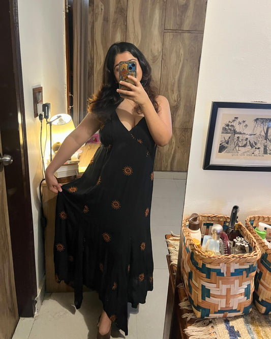 Ebony Petal Gown (M-L)