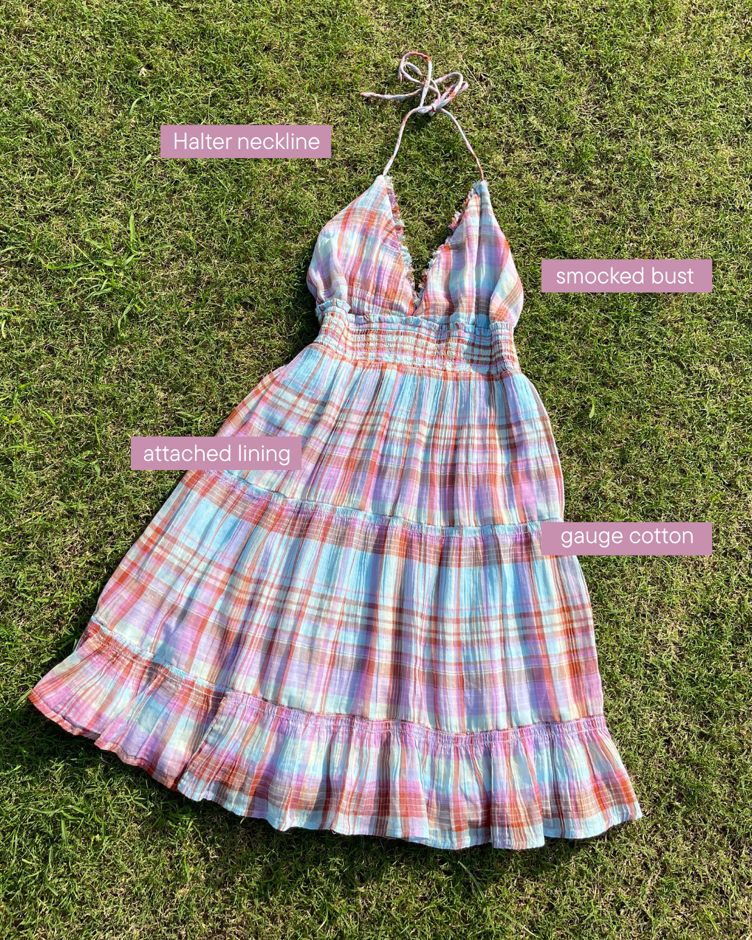 Sunbeam Plaid Dress (L)