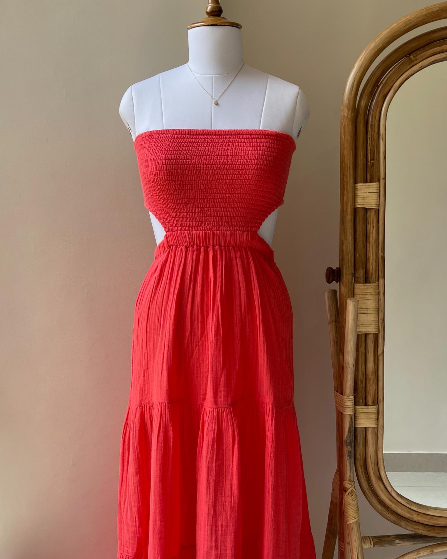Crimson Hour Maxi Dress (XXS,XS)