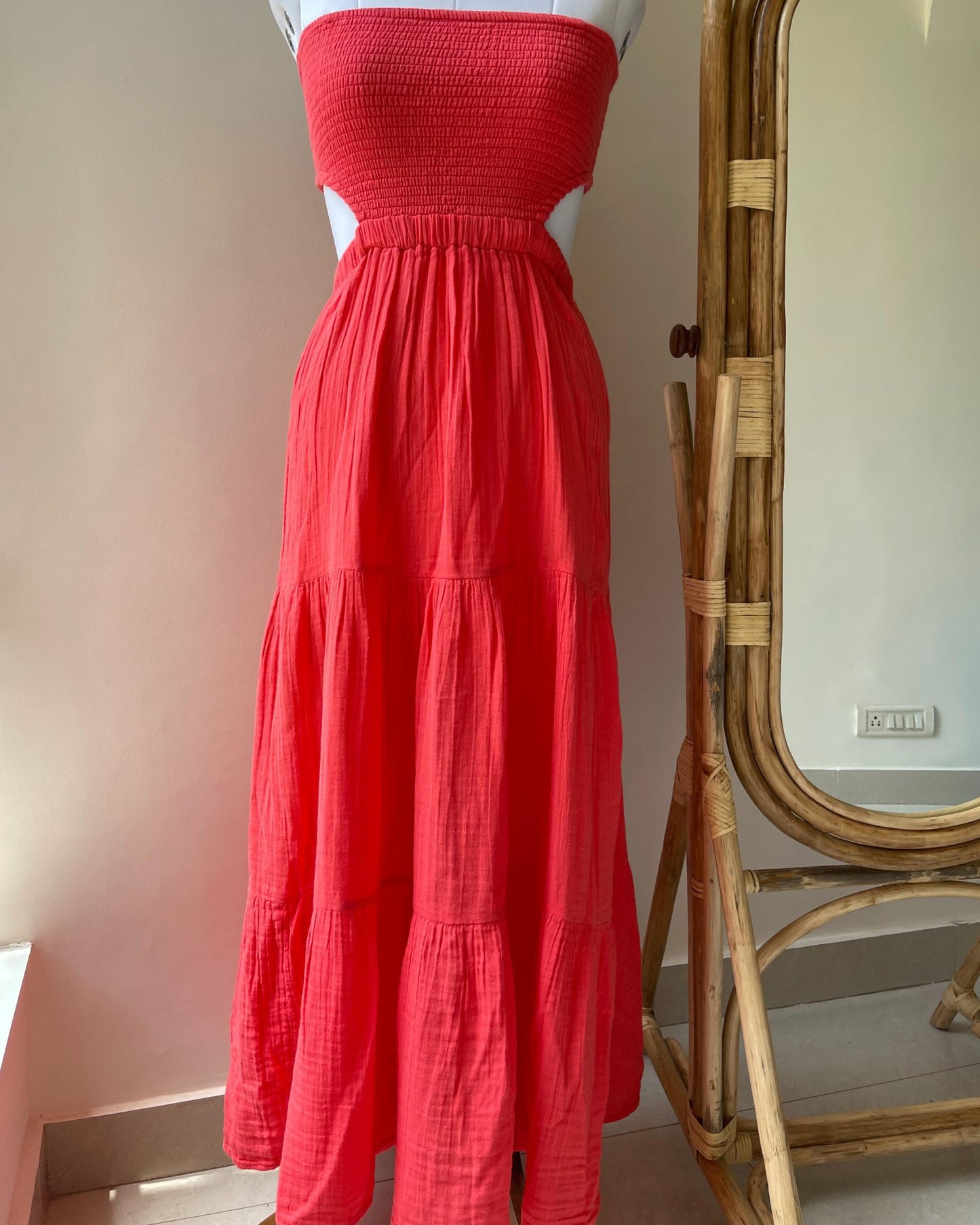 Crimson Hour Maxi Dress (XXS,XS)