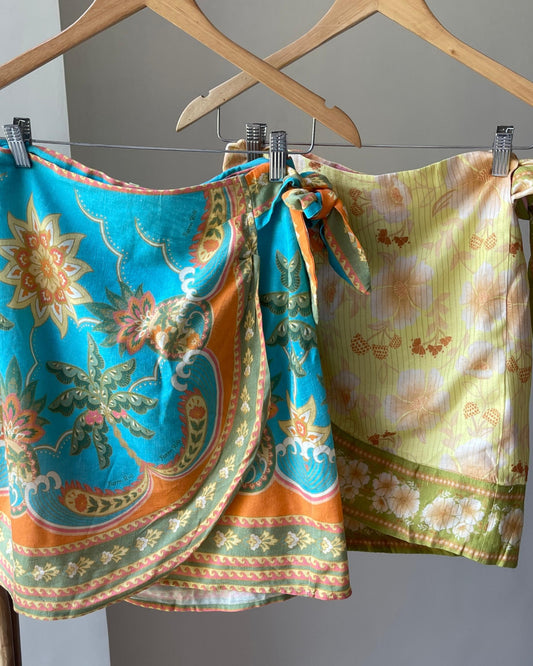 Citrus Garden Wrap Skirt(XS,S,M,L)