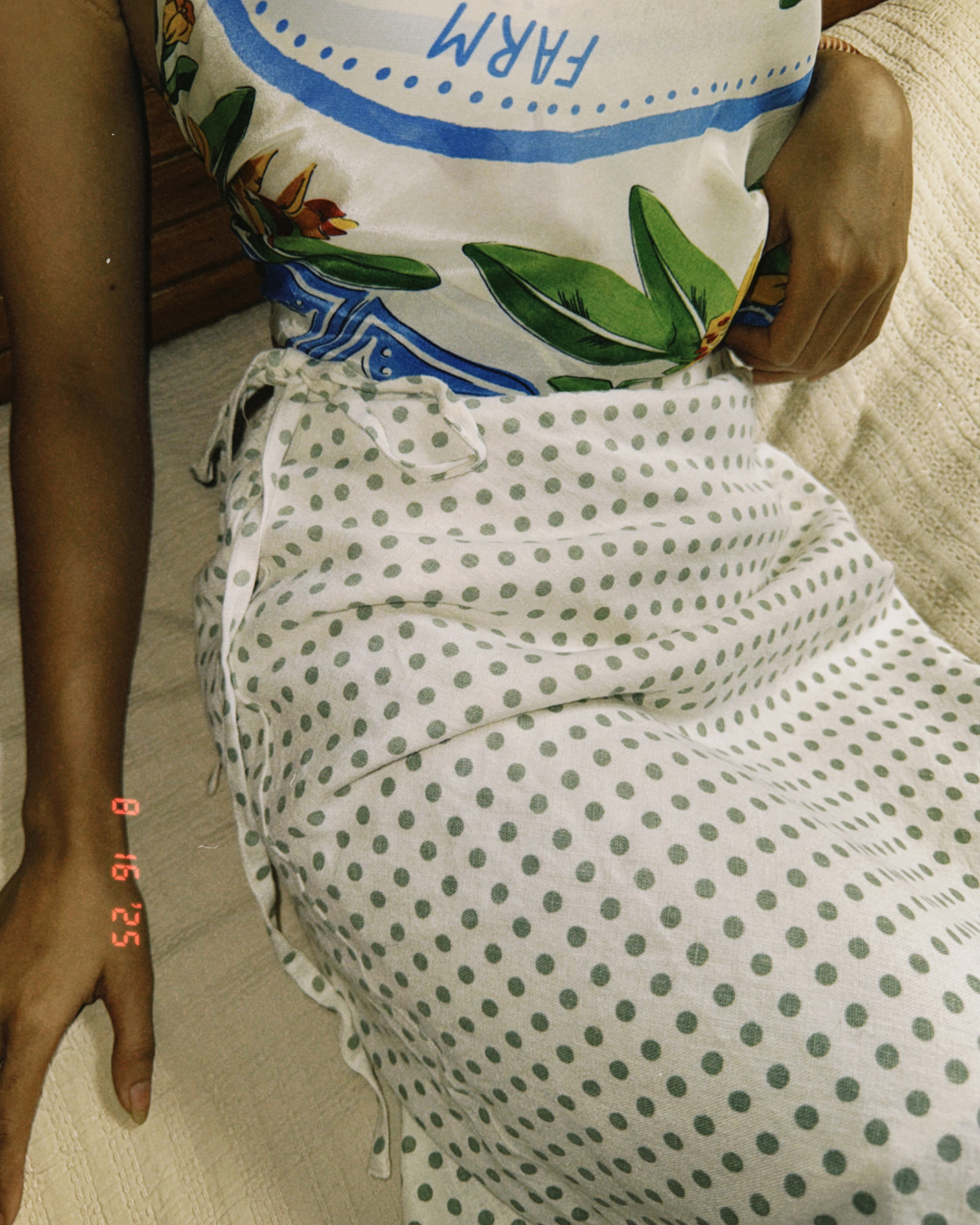 Mint Polka Skirt (XS&S)