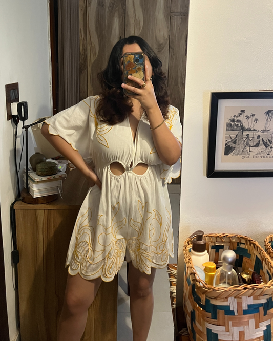 Golden Drift Romper