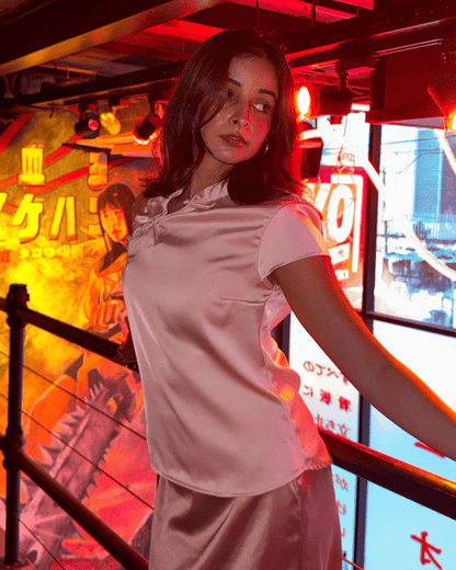 Sakura in Pink Blouse
