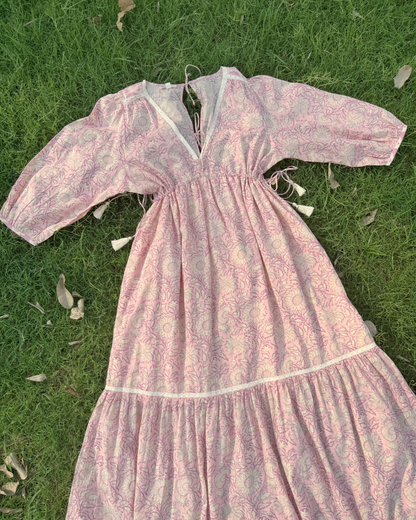 Peach Whirl Dress