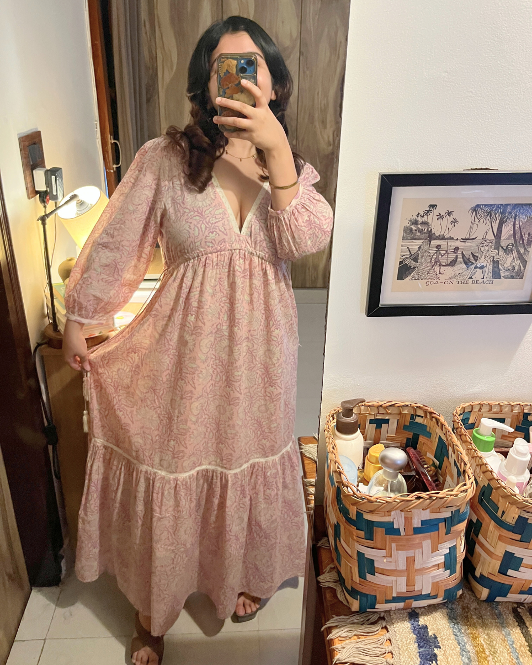 Peach Whirl Dress