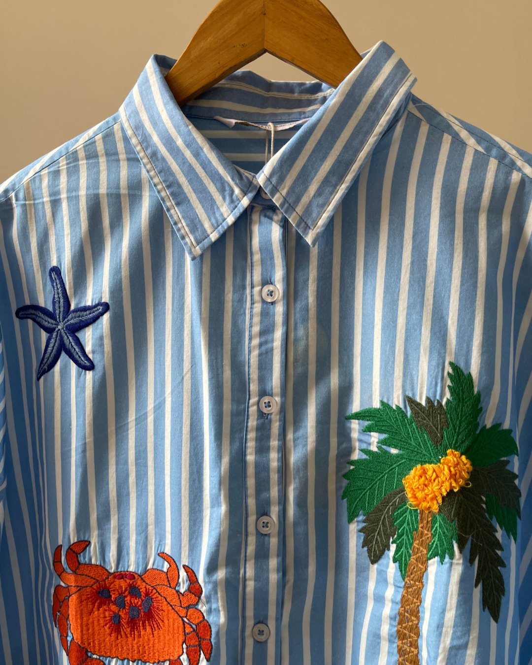 Embroidered Oversized Vacationer Shirt (L, XL, XX)