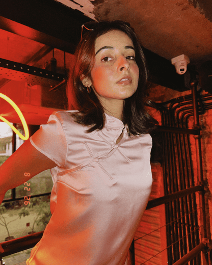 Sakura in Pink Blouse