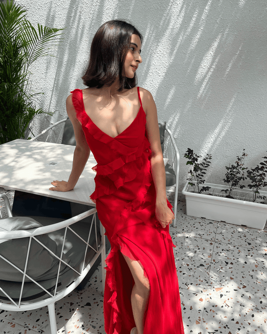 Dramatic Ruffle Dress (M,L & XL)