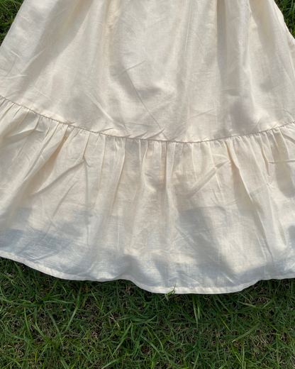 Beige Smocked Dress (XS & L)