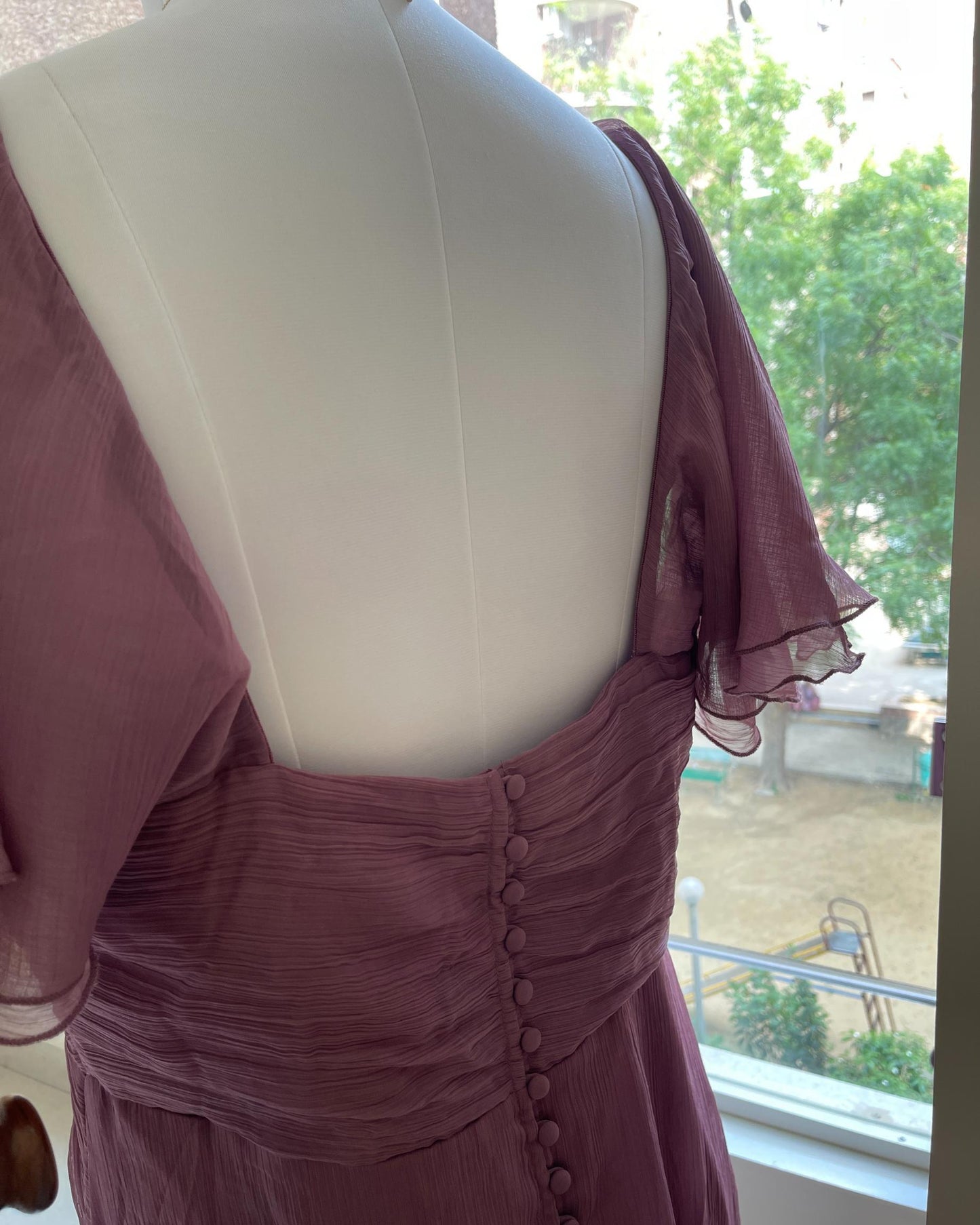 Mauve Melody Maxi Dress (XS & XL)