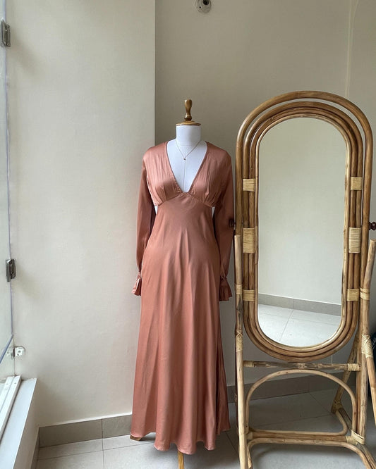 Desert Rose Satin Dress (M)