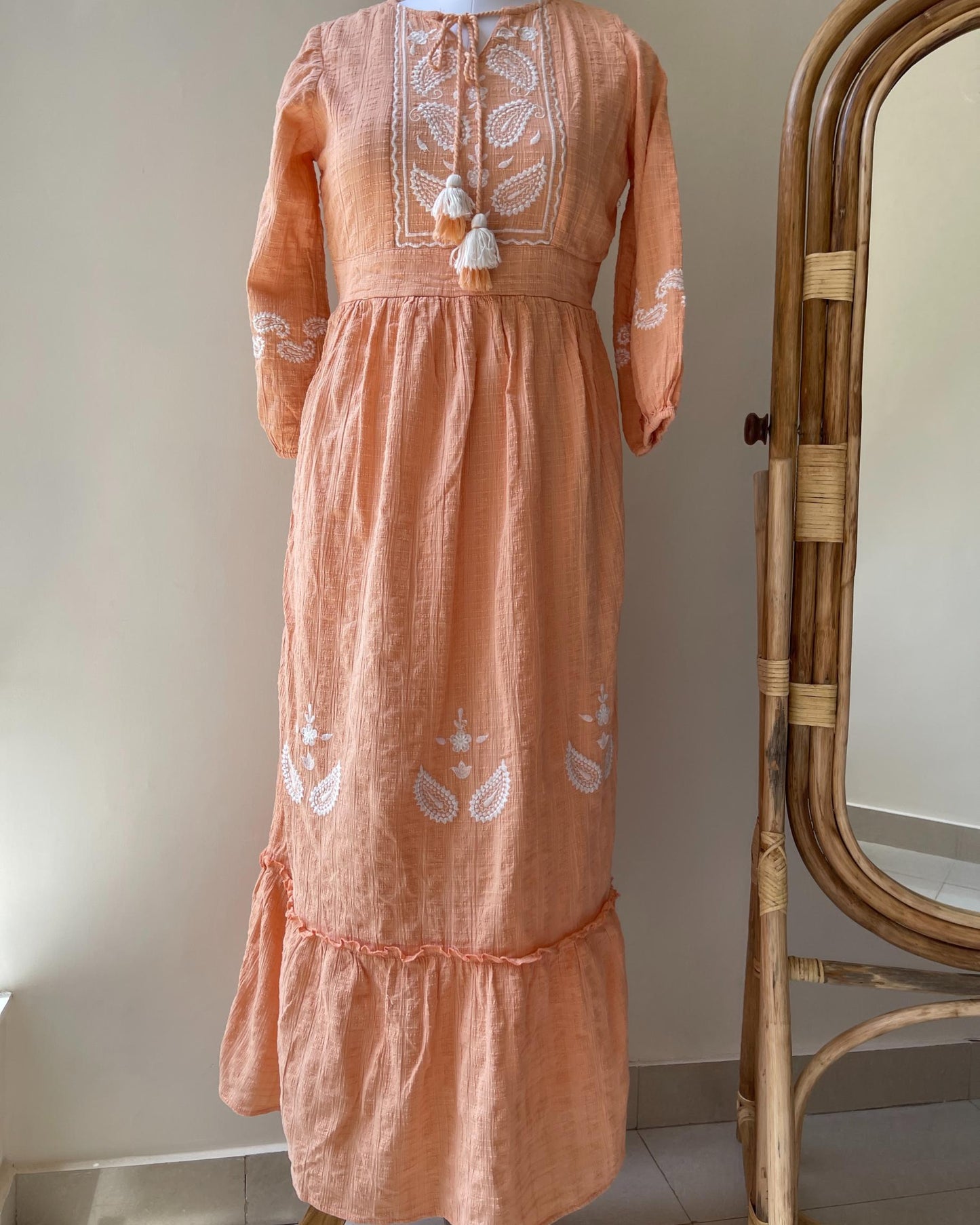 Apricot Sun Dress(M)