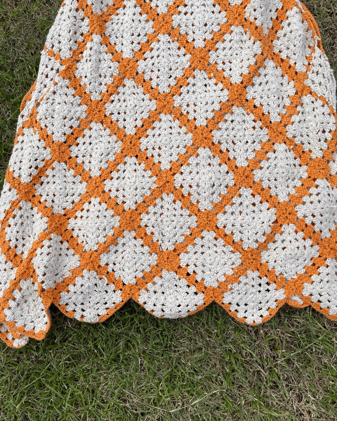 Tangerine Crochet Dress