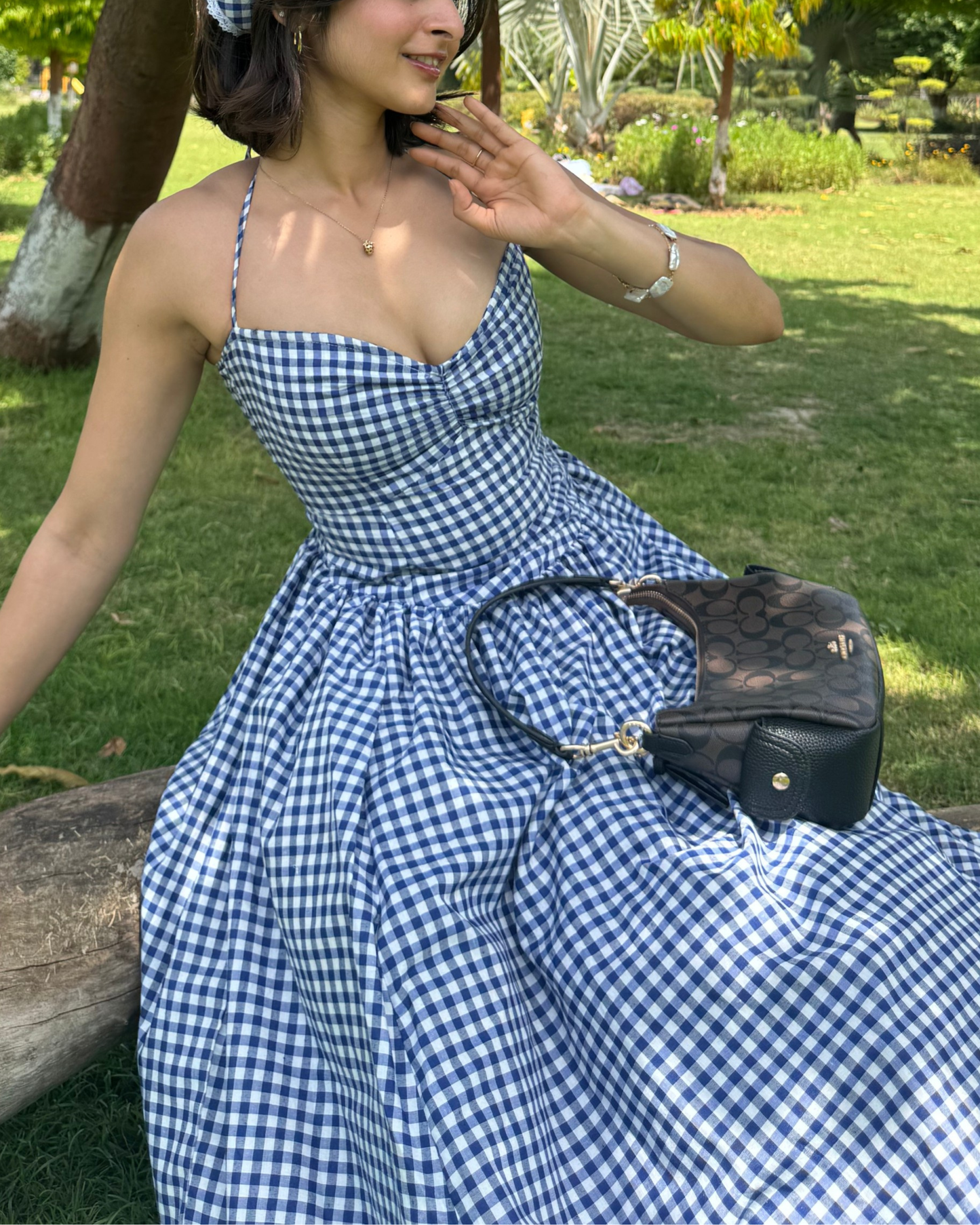 Midnight Blue in Gingham