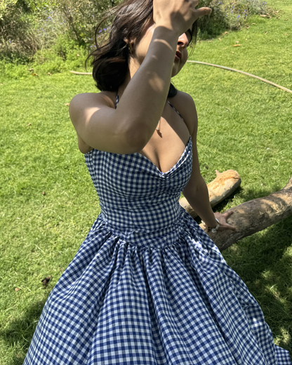 Midnight Blue in Gingham