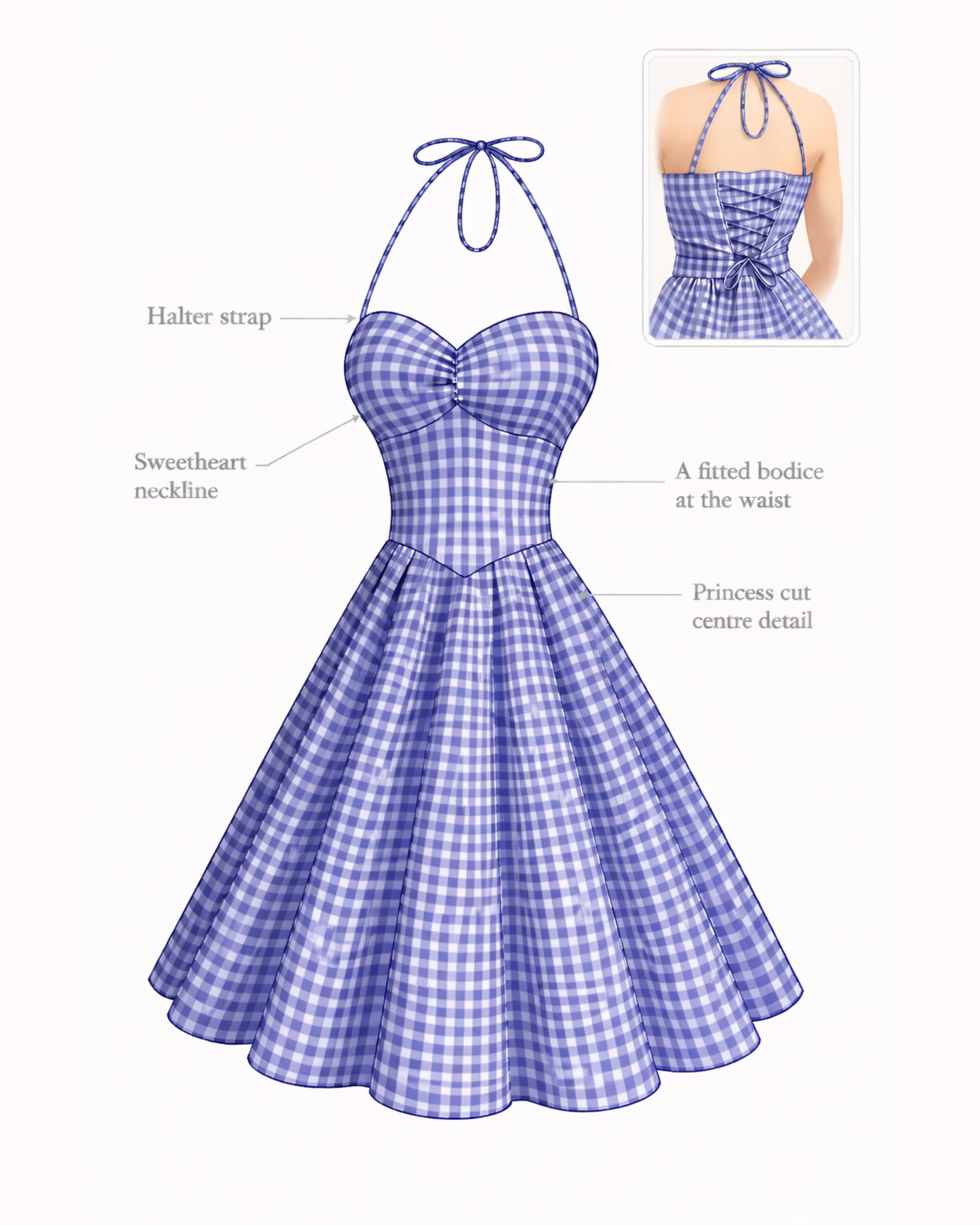 Midnight Blue in Gingham