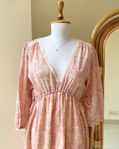 Peach Whirl Dress