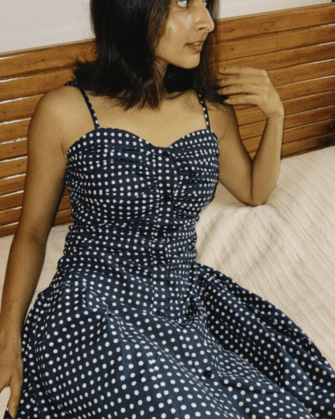 Midnight Polka Dress (XS&M)