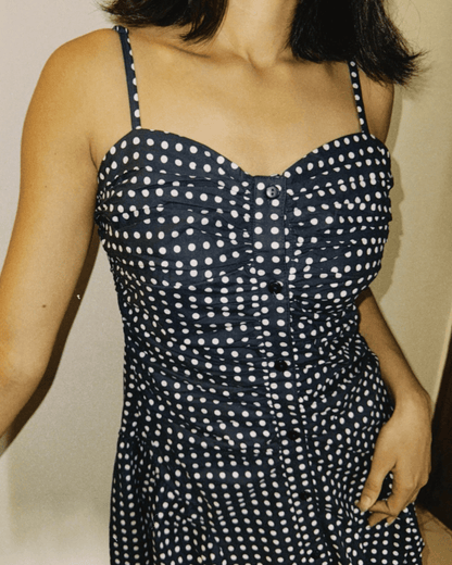 Midnight Polka Dress (XS&M)