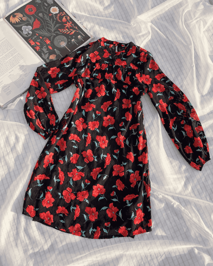 Crimson Bloom Dress