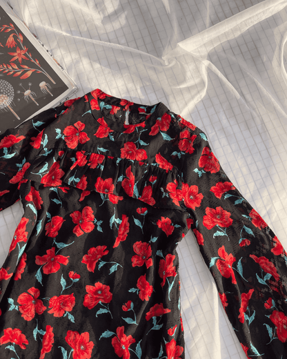 Crimson Bloom Dress
