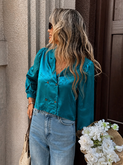 Turquoise Muse Blouse