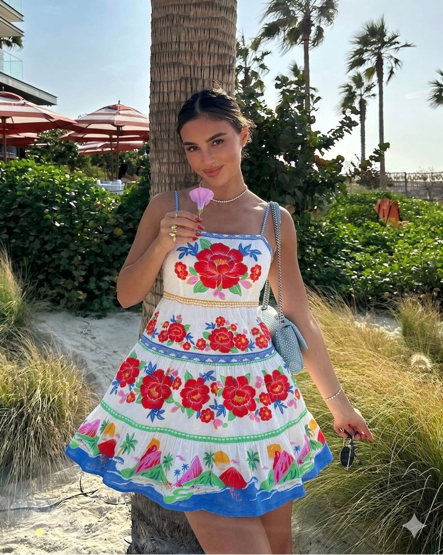 Fiesta Flora Dress(XS,S,M & L)