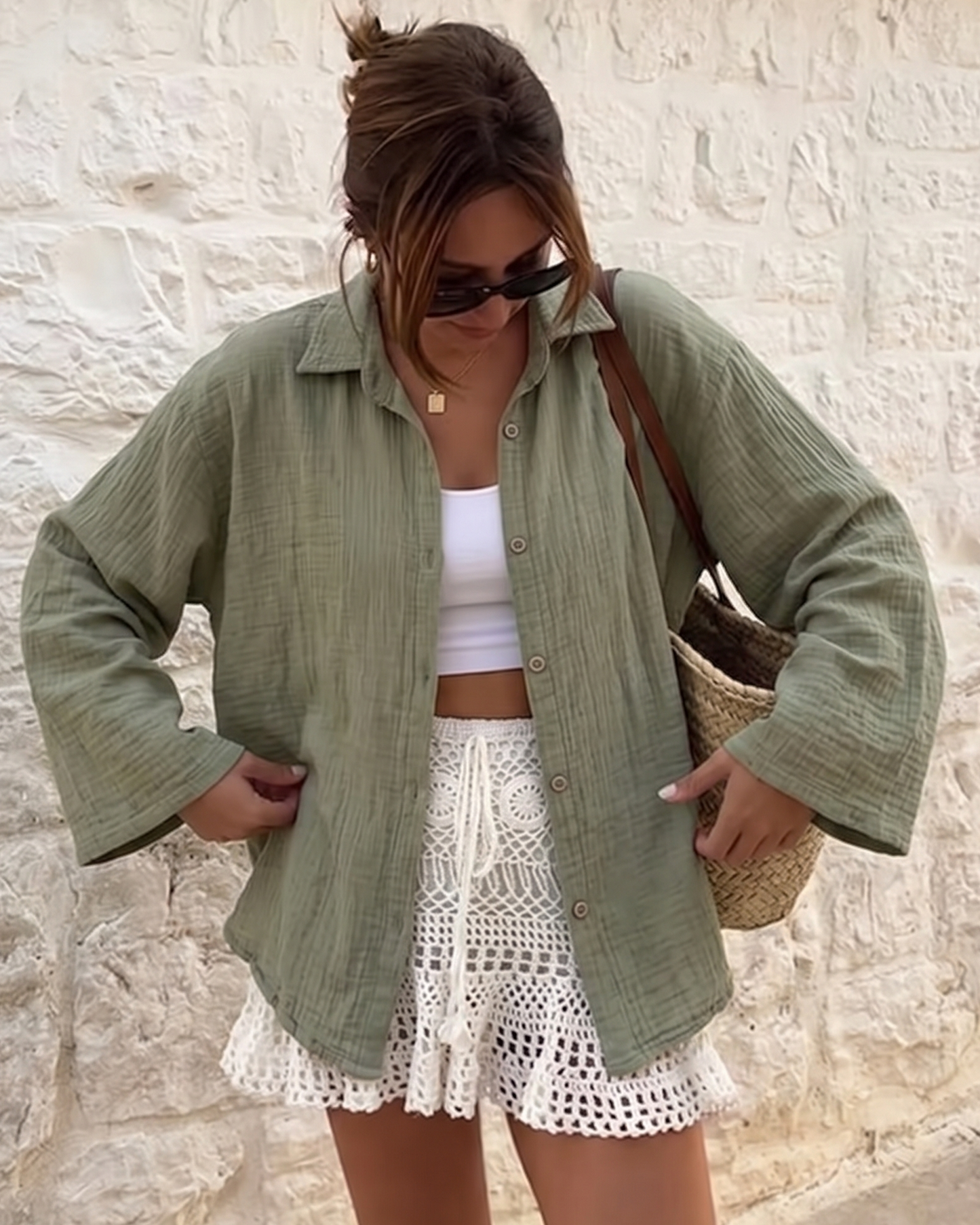 Olive Shirt (Free Size)