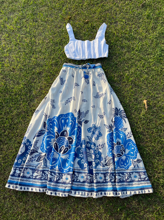 Ocean Bloom Skirt (M)