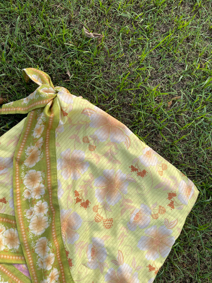 Lemon Bloom Wrap Skirt(XS,S & M)