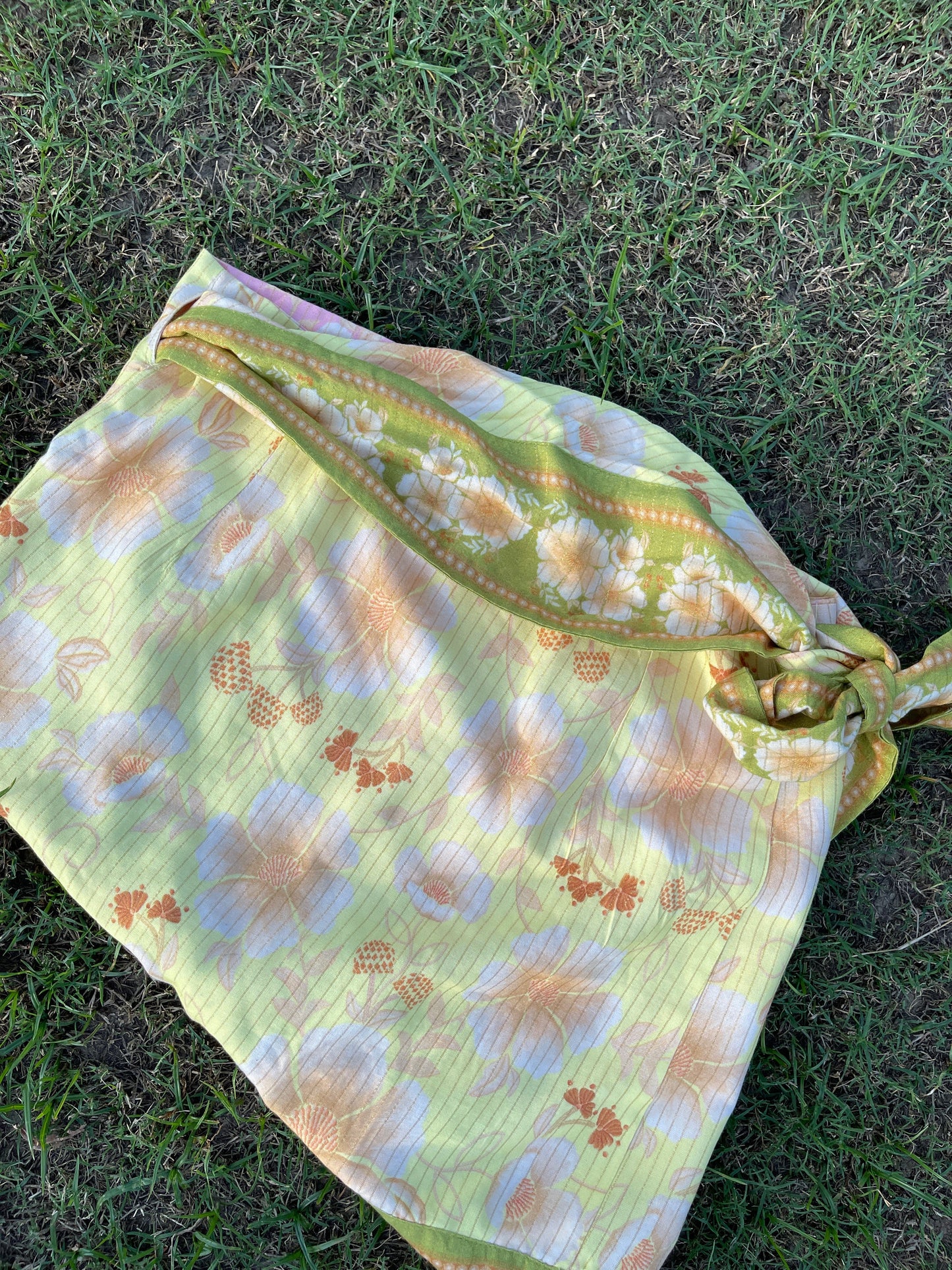 Lemon Bloom Wrap Skirt(XS,S & M)