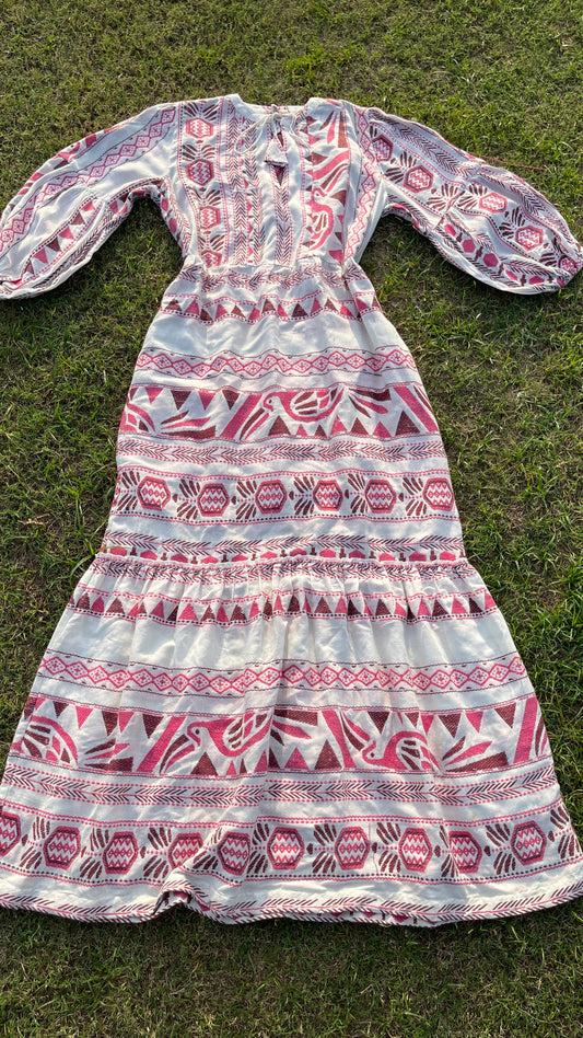 Crimson Folk Dress(L)