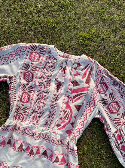 Crimson Folk Dress(L)