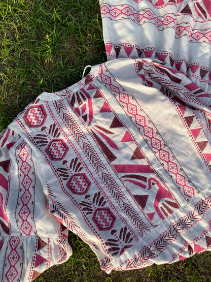 Crimson Folk Dress(L)