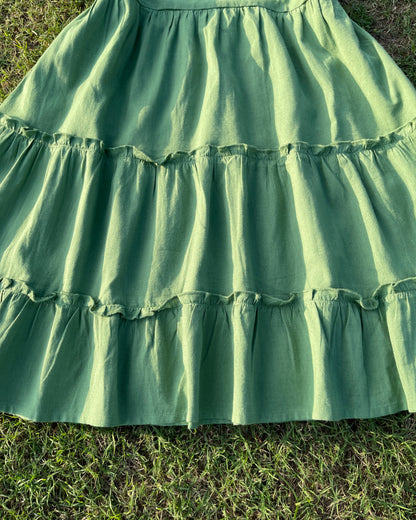 Sage Whispers Ruched Dress (XS-S)