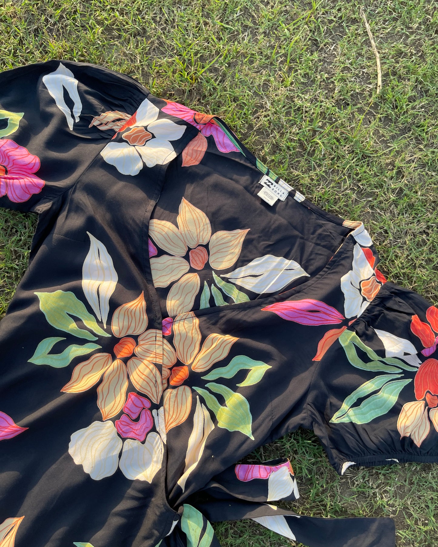 Midnight Bloom Wrap Dress (S)